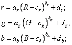 sensor's gamma functions